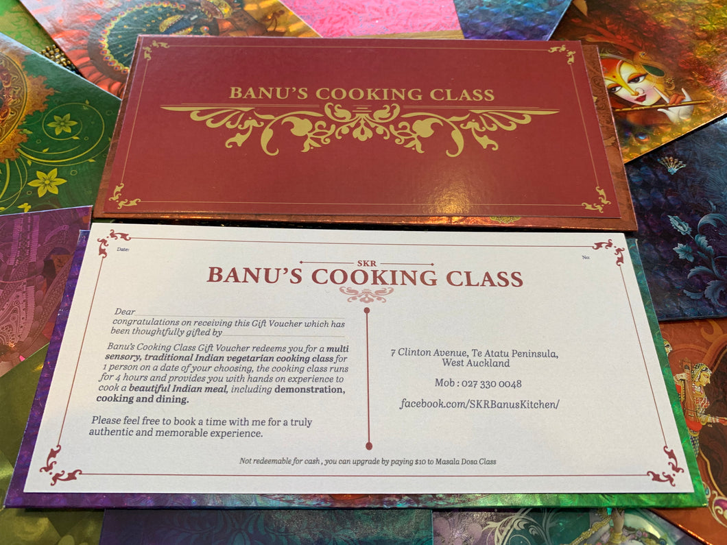 banu's cooking class voucher