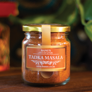 Jar of Banu's Tadka Masala.