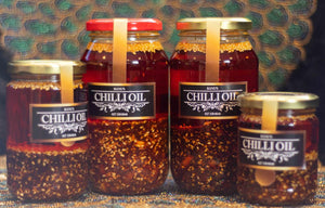 Variety of Banu's Chilli oil sizes